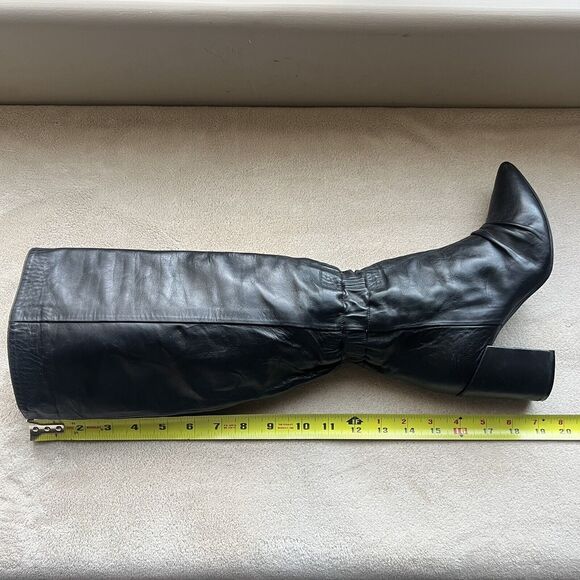 Zadig & Voltaire Paris Glimmer Black Leather Tall Heeled Boots Women 5.5 EU 36 - Picture 16 of 16